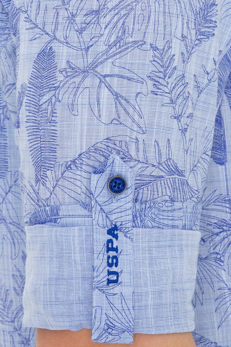 Erkek Mavi Uzun Kollu Gömlek