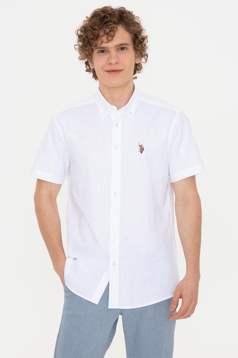 Erkek Beyaz Kısa Kollu Gömlek