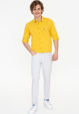 Erkek Açık Gri Kanvas Pantolon - 50246109039