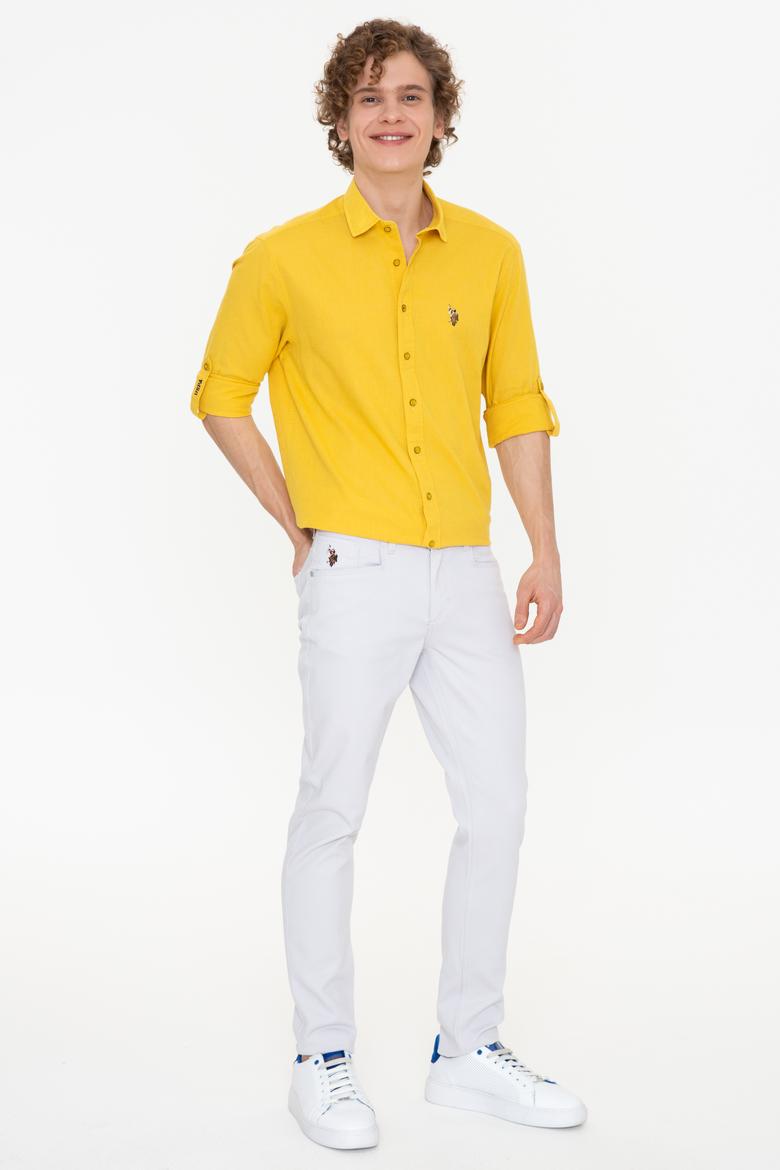 Erkek Açık Gri Kanvas Pantolon - 50246109039