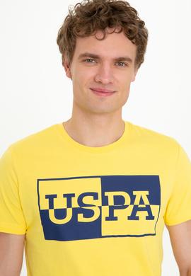 Erkek Açık Sarı Bisiklet Yaka T-Shirt - 50247339149