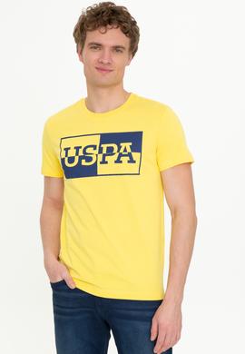 Erkek Açık Sarı Bisiklet Yaka T-Shirt - 50247339149