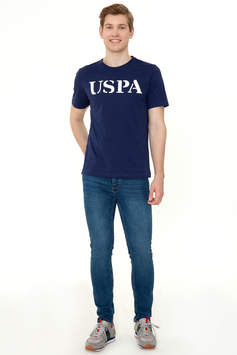 Erkek Lacivert Bisiklet Yaka Basic Tişört - 50248569032