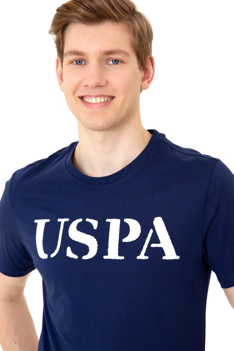 Erkek Lacivert Bisiklet Yaka Basic Tişört - 50248569032