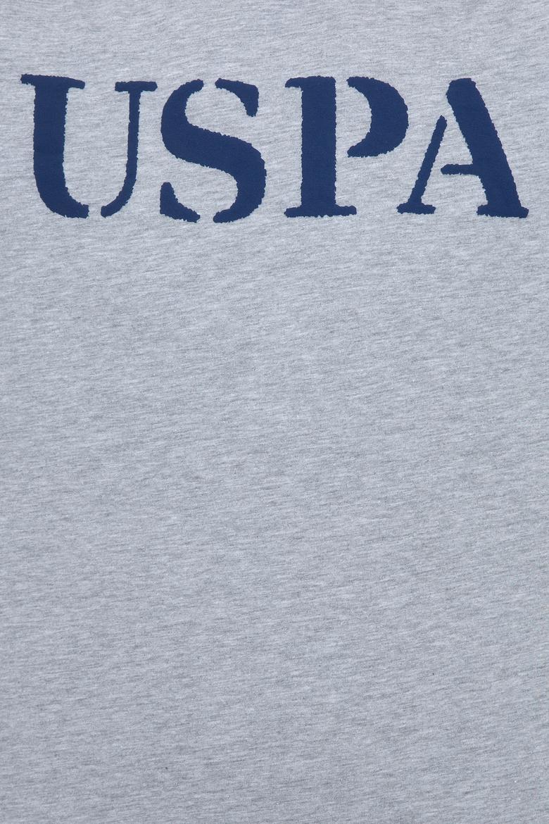 Erkek Gri Melanj Basic Bisiklet Yaka Tişört - 50248569070