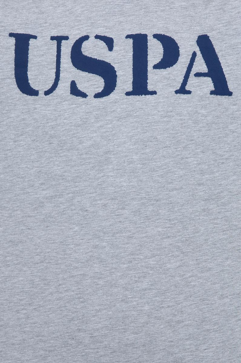 Erkek Gri Melanj Basic Bisiklet Yaka Tişört