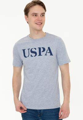 Erkek Gri Melanj Basic Bisiklet Yaka Tişört - 50248569070