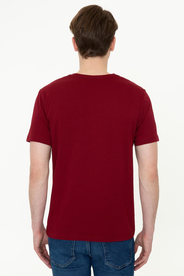 Erkek Bordo Basic Tişört - 50248569142