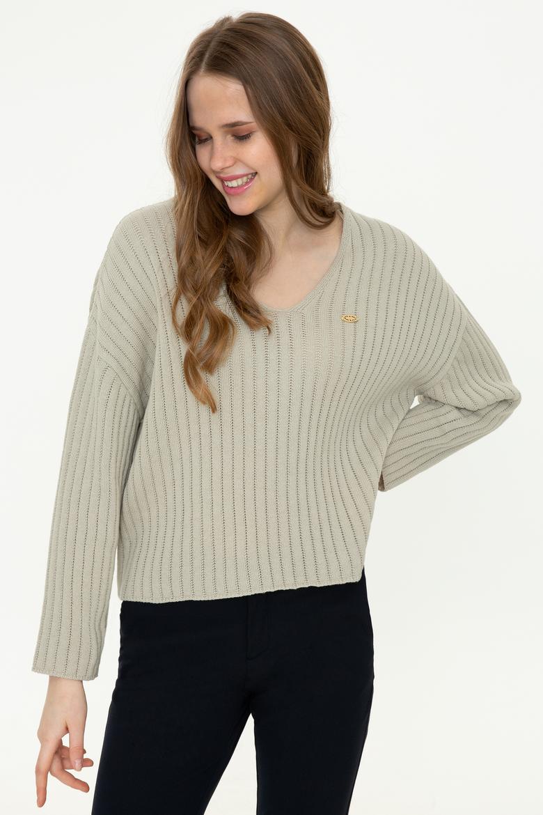 Kadın Haki Kazak - 50251859003