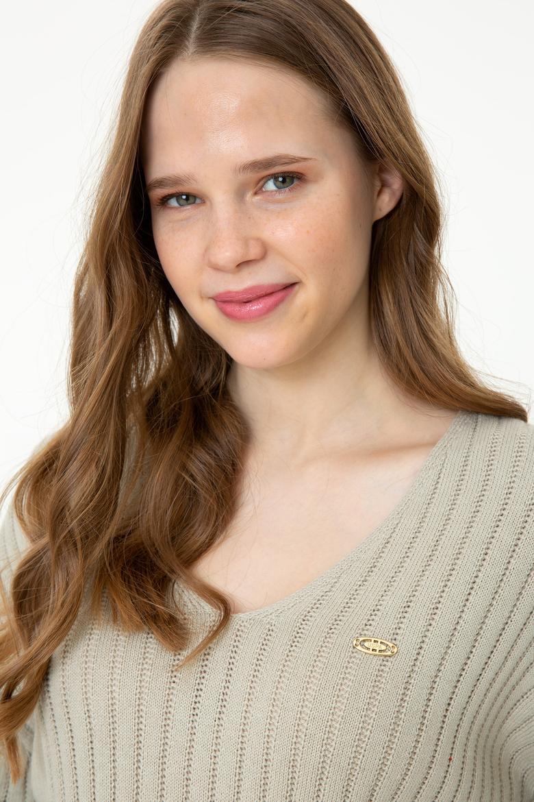 Kadın Haki Kazak - 50251859003