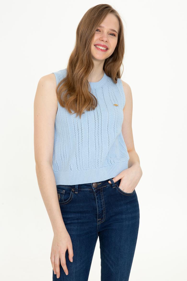 Kadın Açık Mavi Kazak - 50254497003