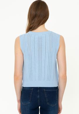 Kadın Açık Mavi Kazak - 50254497003