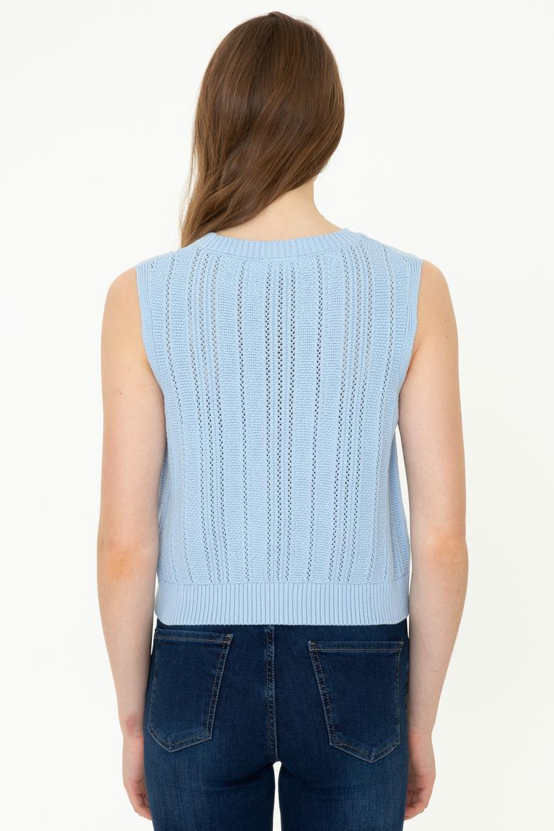 Kadın Açık Mavi Kazak - 50254497003