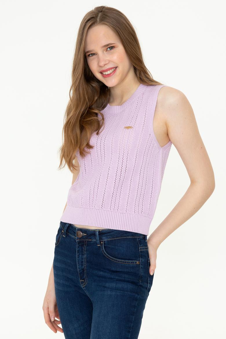 Kadın Manolya Bisiklet Yaka Kazak - 50254497010