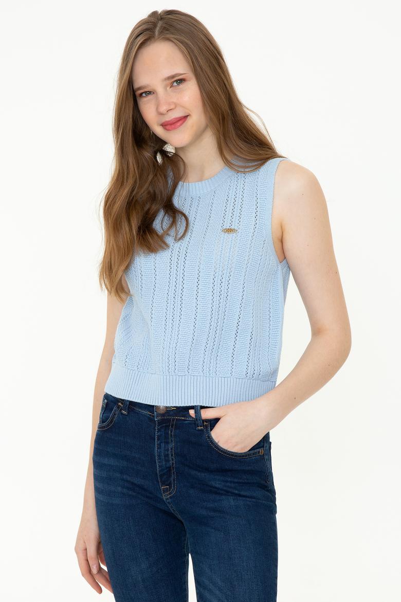 Kadın Açık Mavi Kazak - 50254497003