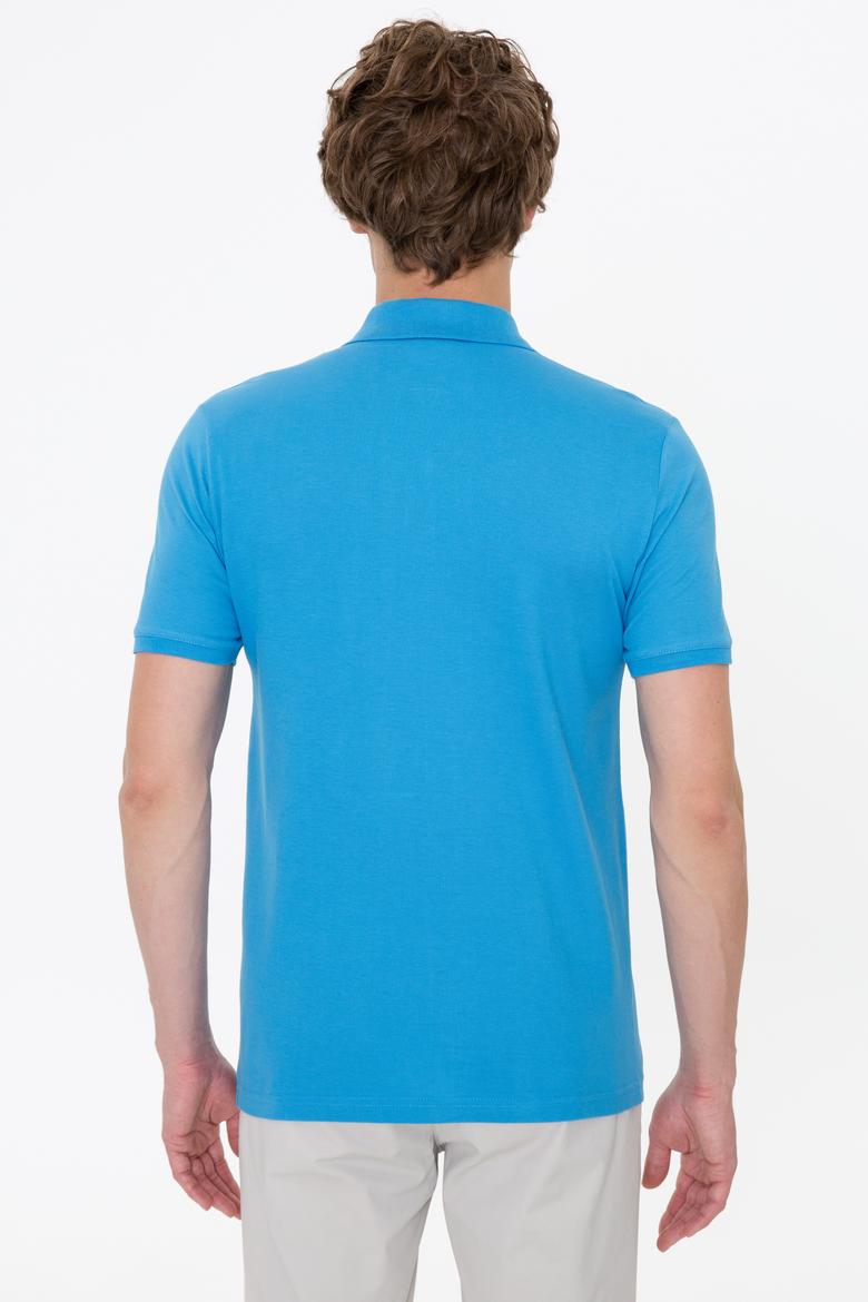 Erkek Kobalt Mavi Basic Tişört - 50232303180