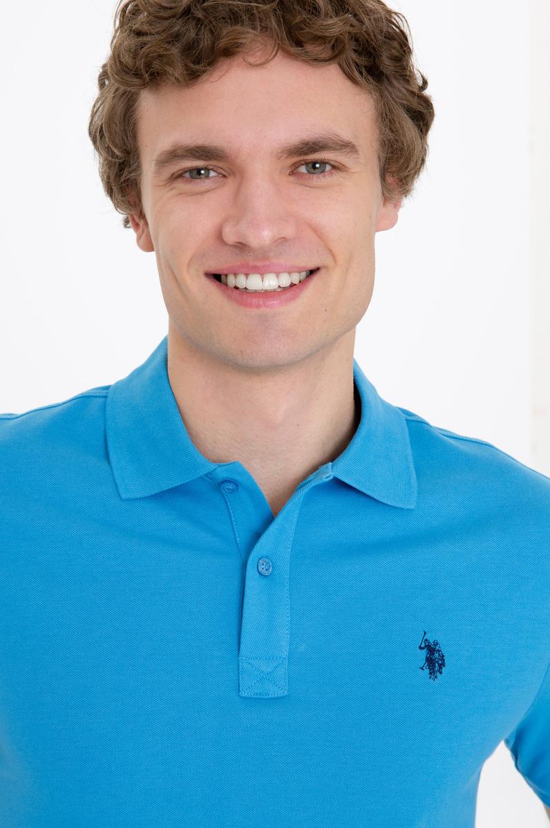 Erkek Kobalt Mavi Basic Tişört