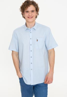 Erkek Açık Mavi Kısa Kollu Gömlek - 50249523007