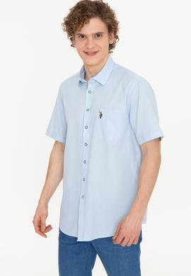 Erkek Açık Mavi Kısa Kollu Gömlek - 50249523007