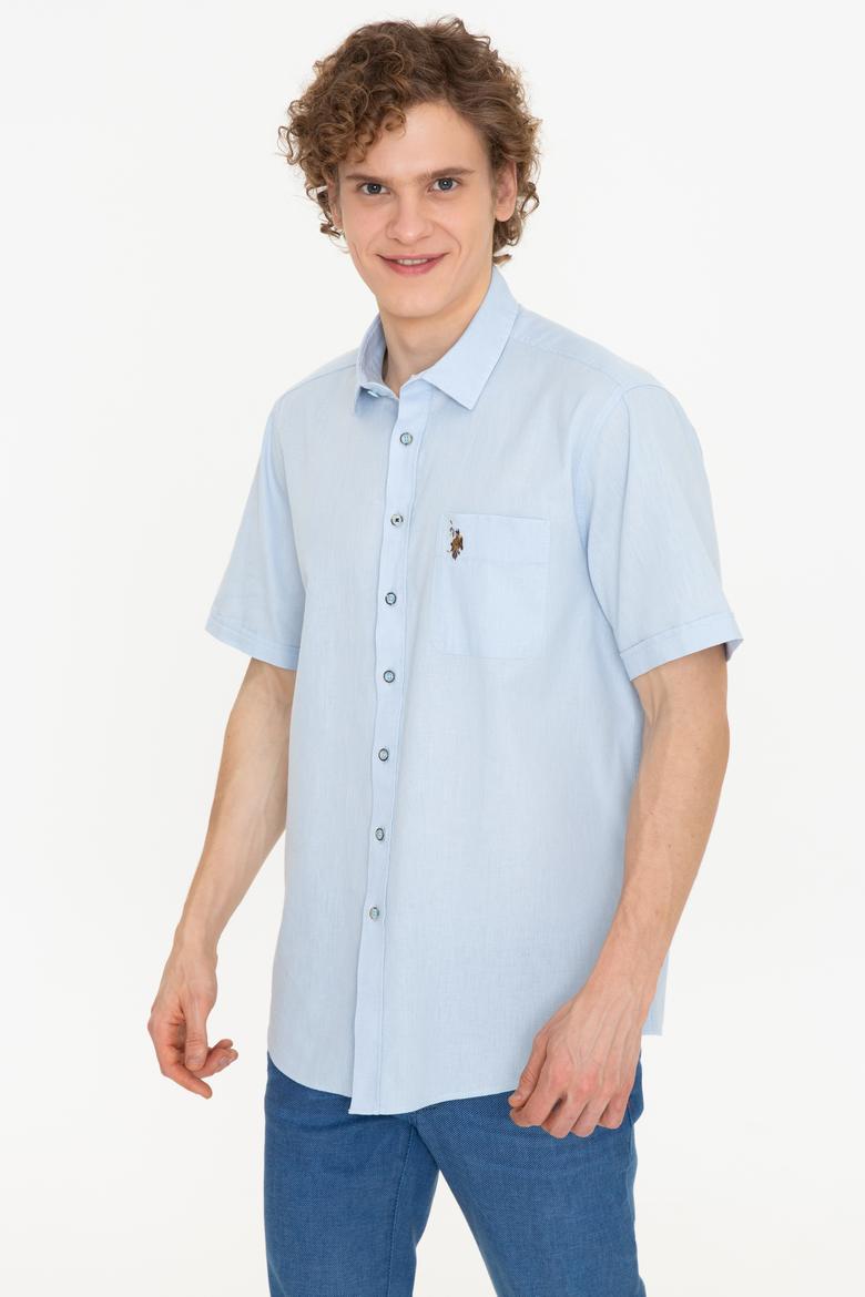 Erkek Açık Mavi Kısa Kollu Gömlek - 50249523007