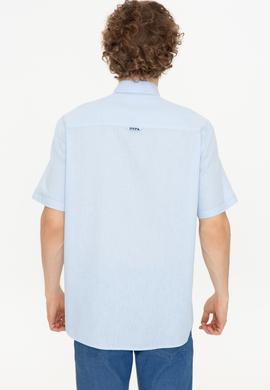 Erkek Açık Mavi Kısa Kollu Gömlek - 50249523007