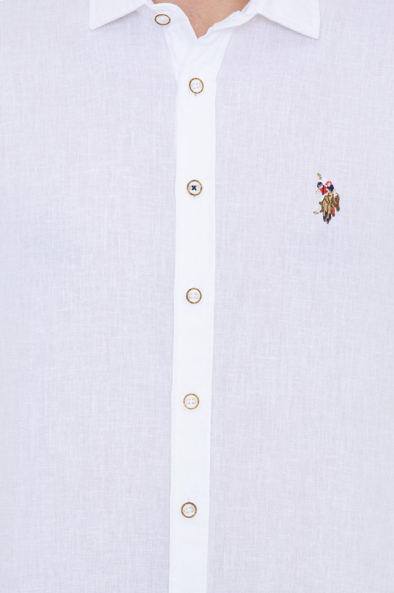 Erkek Beyaz Uzun Kollu Basic Gömlek