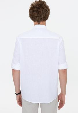 Erkek Beyaz Uzun Kollu Basic Gömlek - 50246466019