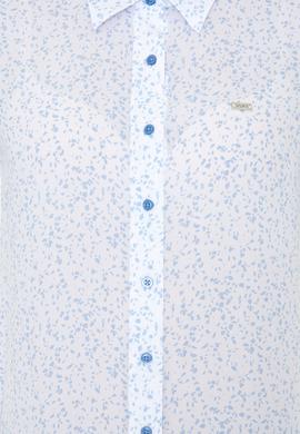 Kadın Mavi Uzun Kollu Gömlek - 50247291028