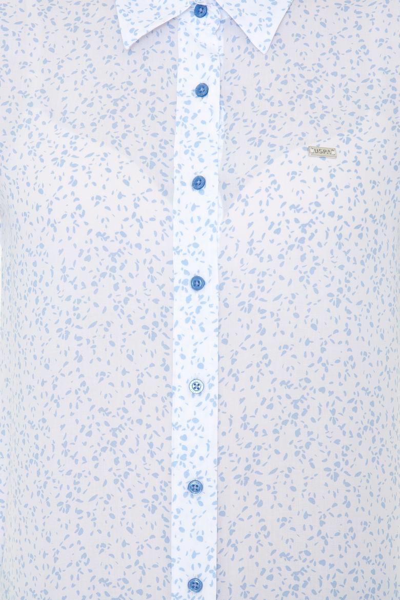 Kadın Mavi Uzun Kollu Gömlek - 50247291028