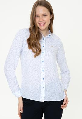 Kadın Mavi Uzun Kollu Gömlek - 50247291028