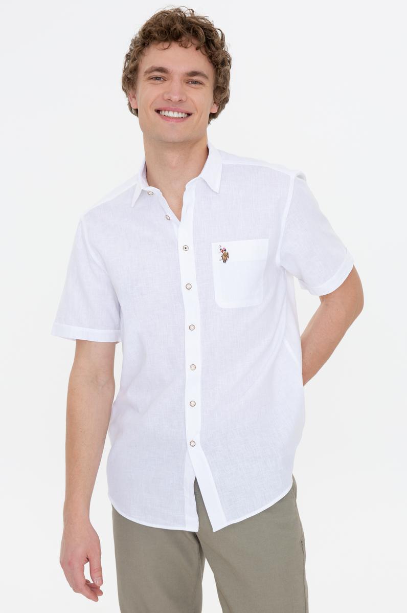 Erkek Beyaz Kısa Kollu Gömlek