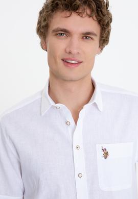 Erkek Beyaz Kısa Kollu Gömlek - 50249523017