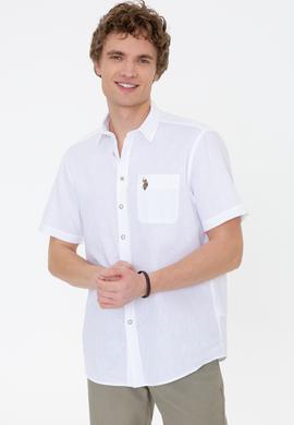 Erkek Beyaz Kısa Kollu Gömlek - 50249523017