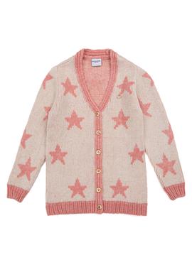 Kız Çocuk Krem Melanj Triko Hırka - 50237352001