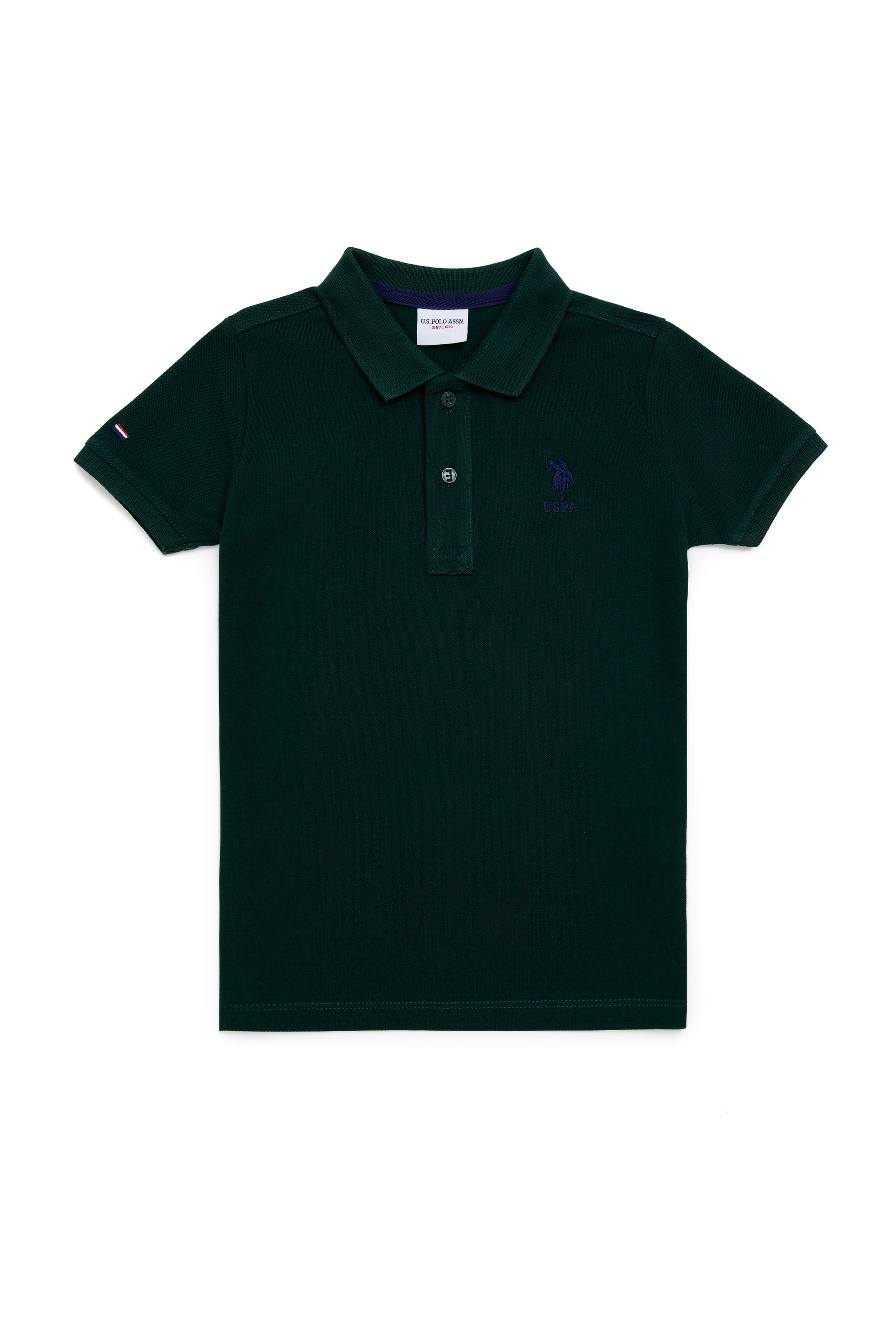 Erkek Çocuk Koyu Yeşil Polo Yaka Tişört - Image 1