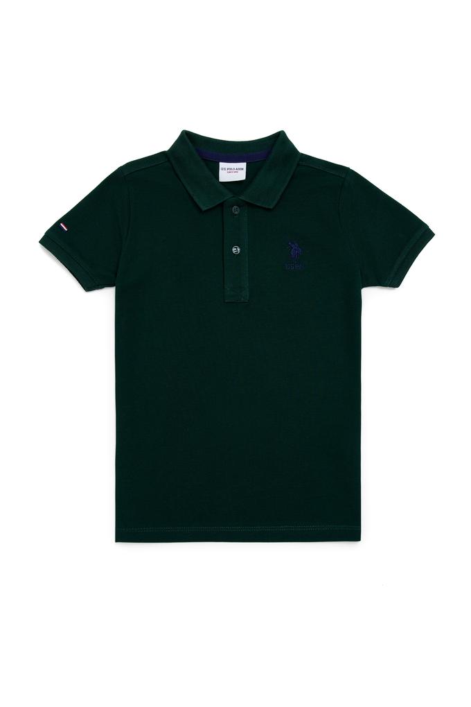 Erkek Çocuk Koyu Yeşil Polo Yaka Tişört