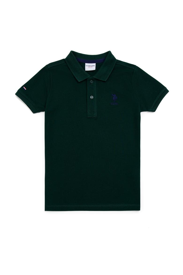 Erkek Çocuk Koyu Yeşil Polo Yaka Tişört