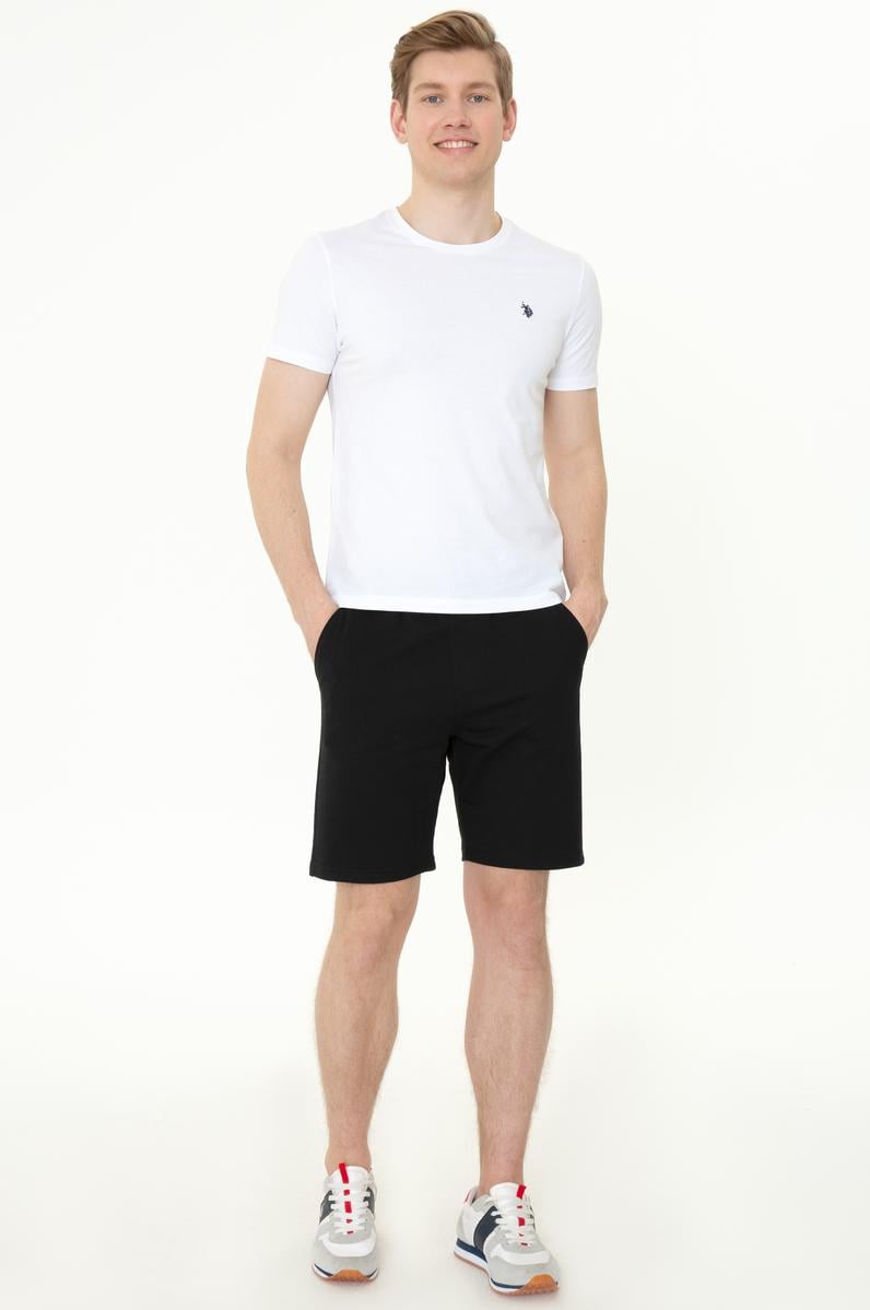 Erkek Siyah Örme Şort