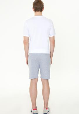 Erkek Gri Melanj Örme Şort - 50251230036