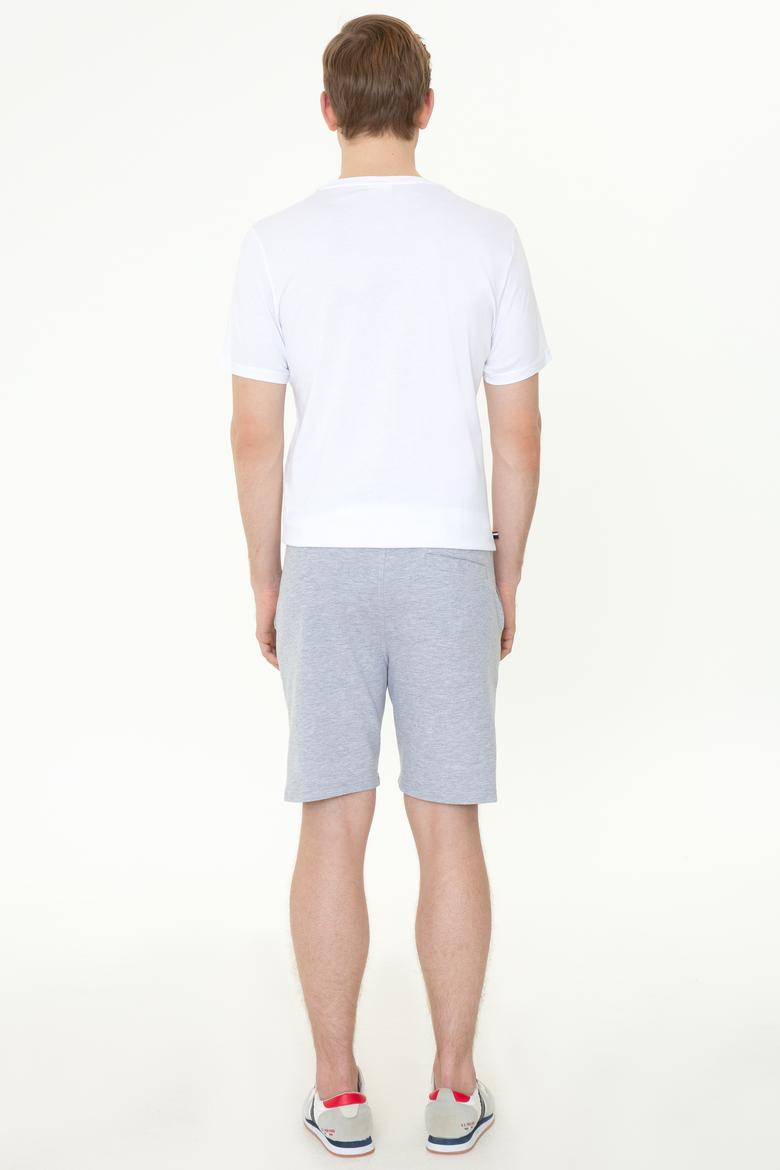 Erkek Gri Melanj Örme Şort - 50251230036