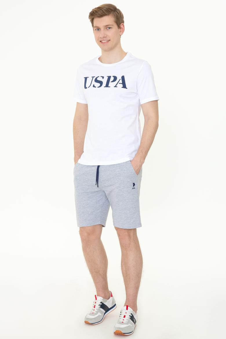 Erkek Gri Melanj Örme Şort - 50251230036