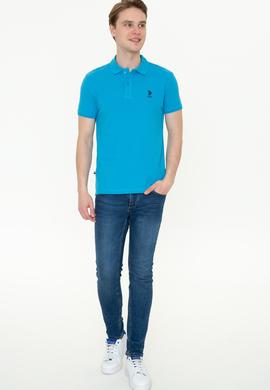 Erkek Kobalt Mavi Basic Tişört - 50249153217