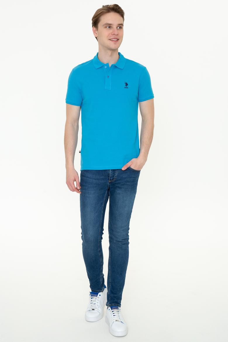 Erkek Kobalt Mavi Basic Tişört - 50249153217