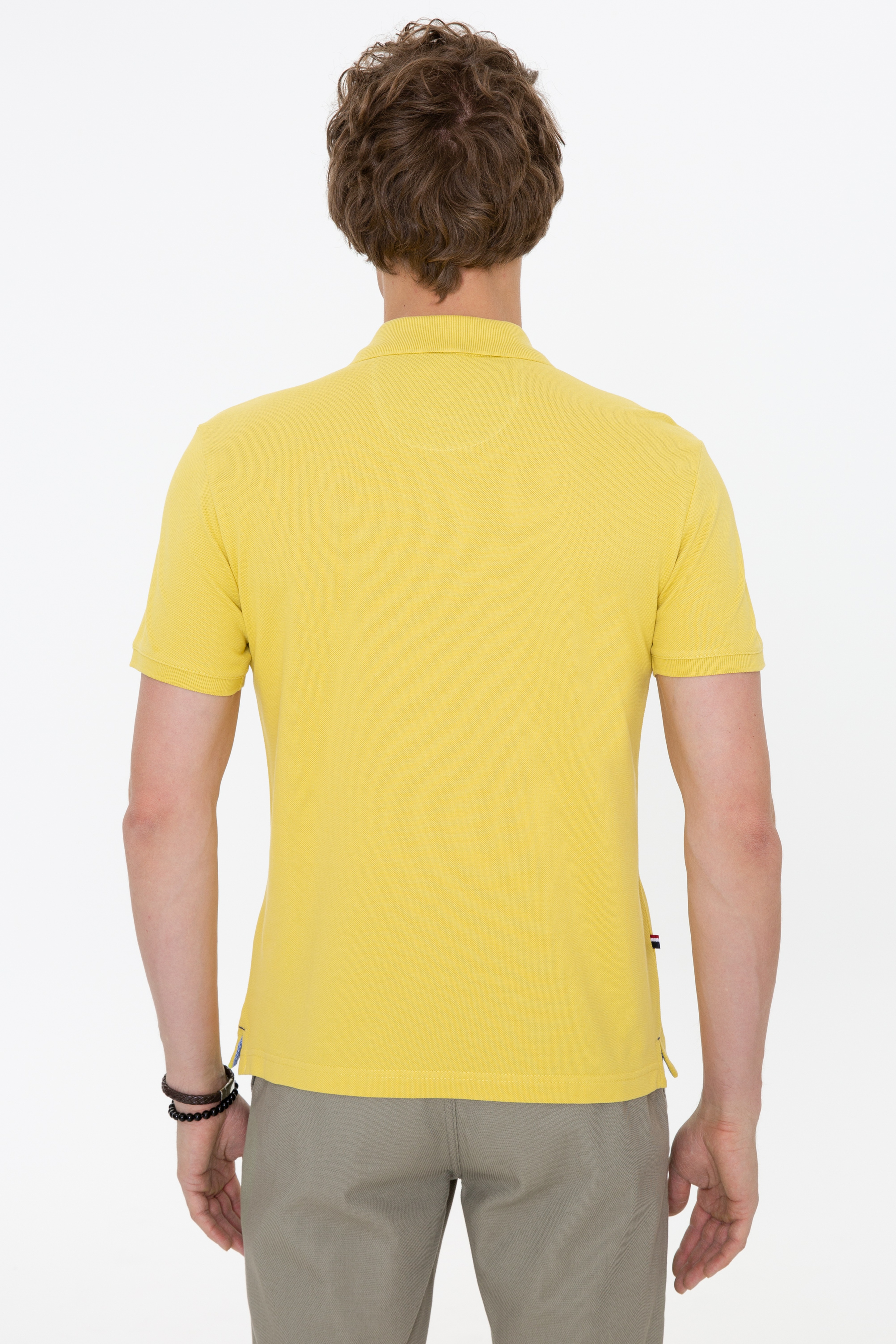 Erkek Safran Basic Polo Yaka Tişört - Image 4