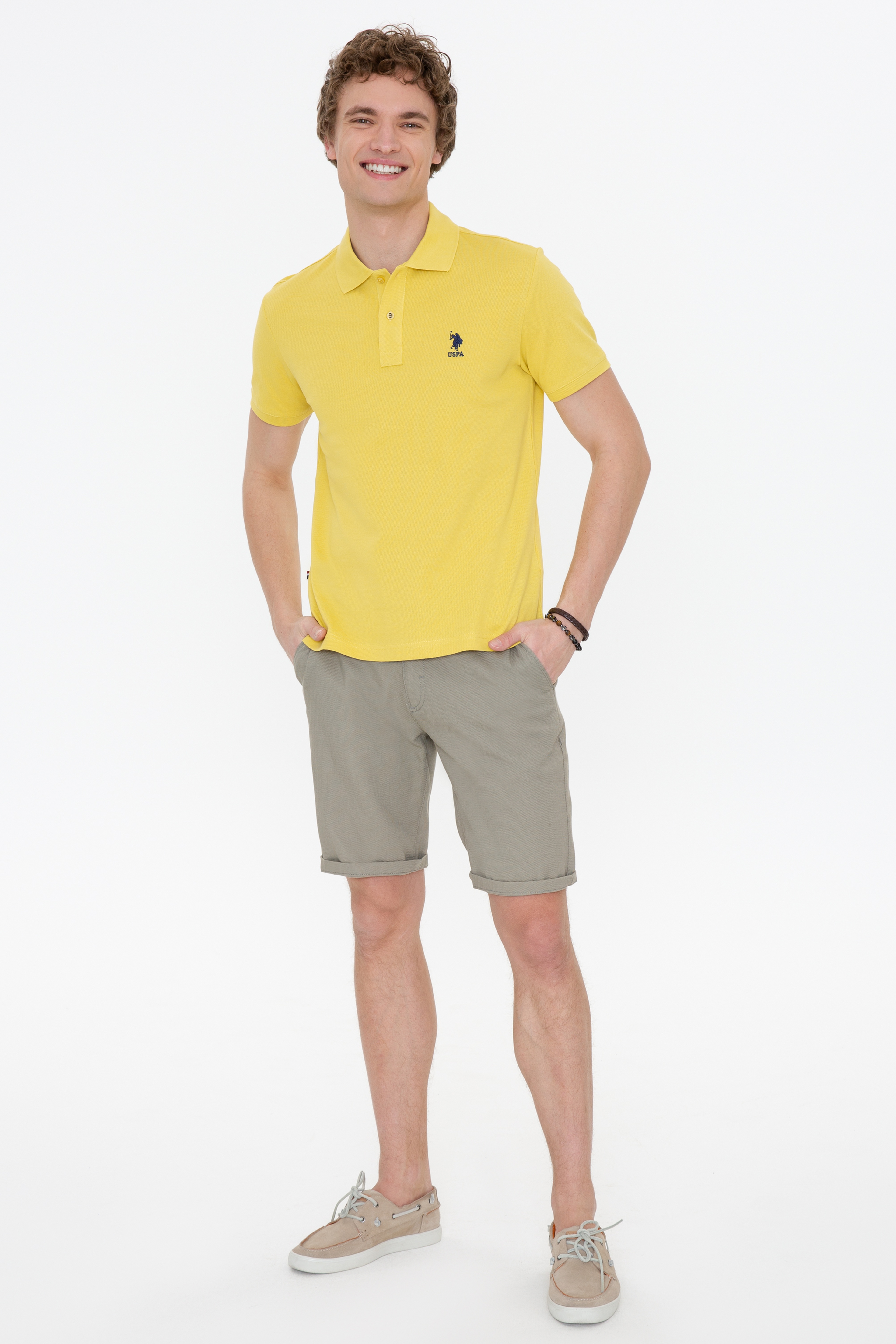 Erkek Safran Basic Polo Yaka Tişört - Image 5