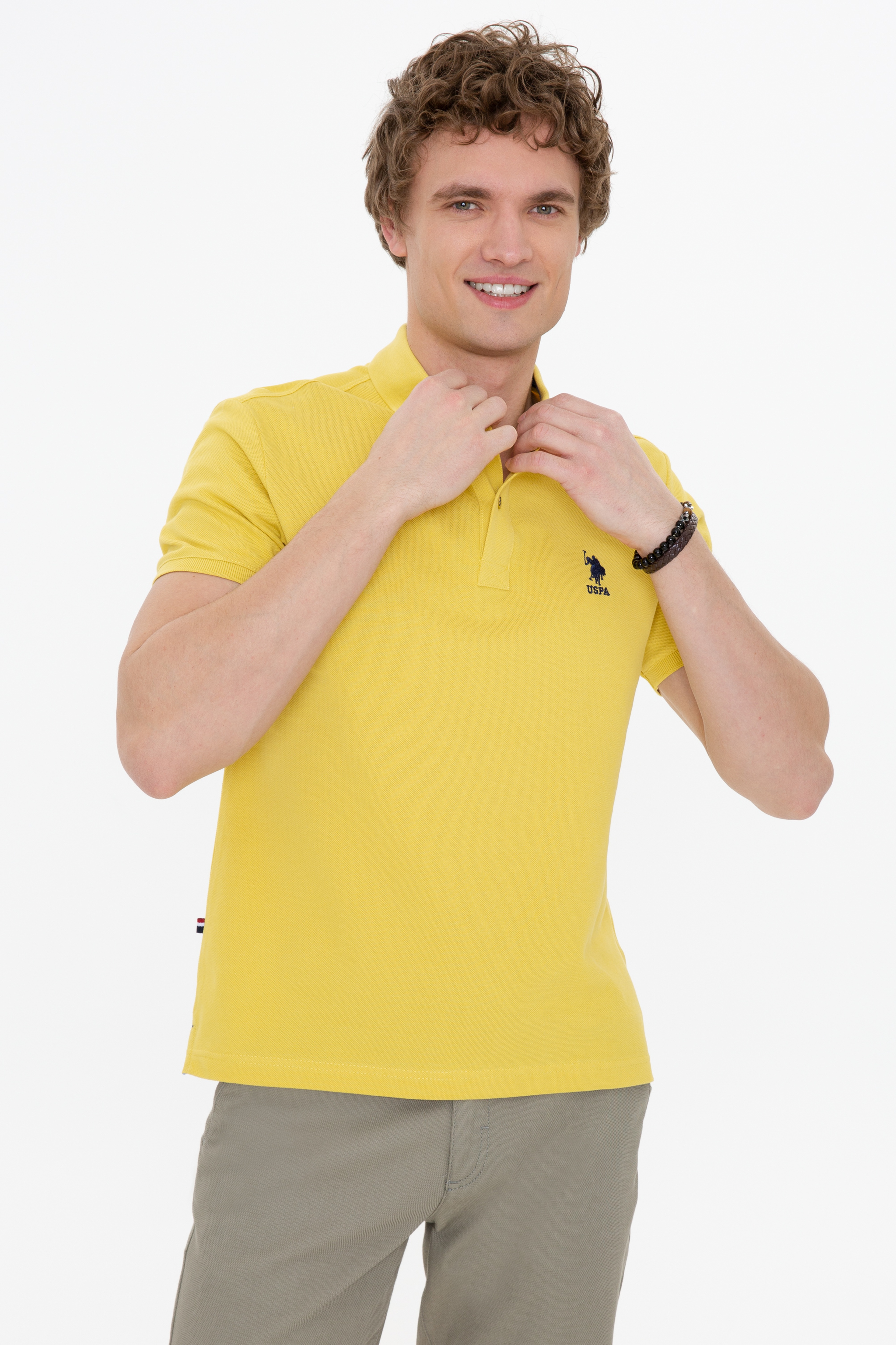 Erkek Safran Basic Polo Yaka Tişört - Image 1