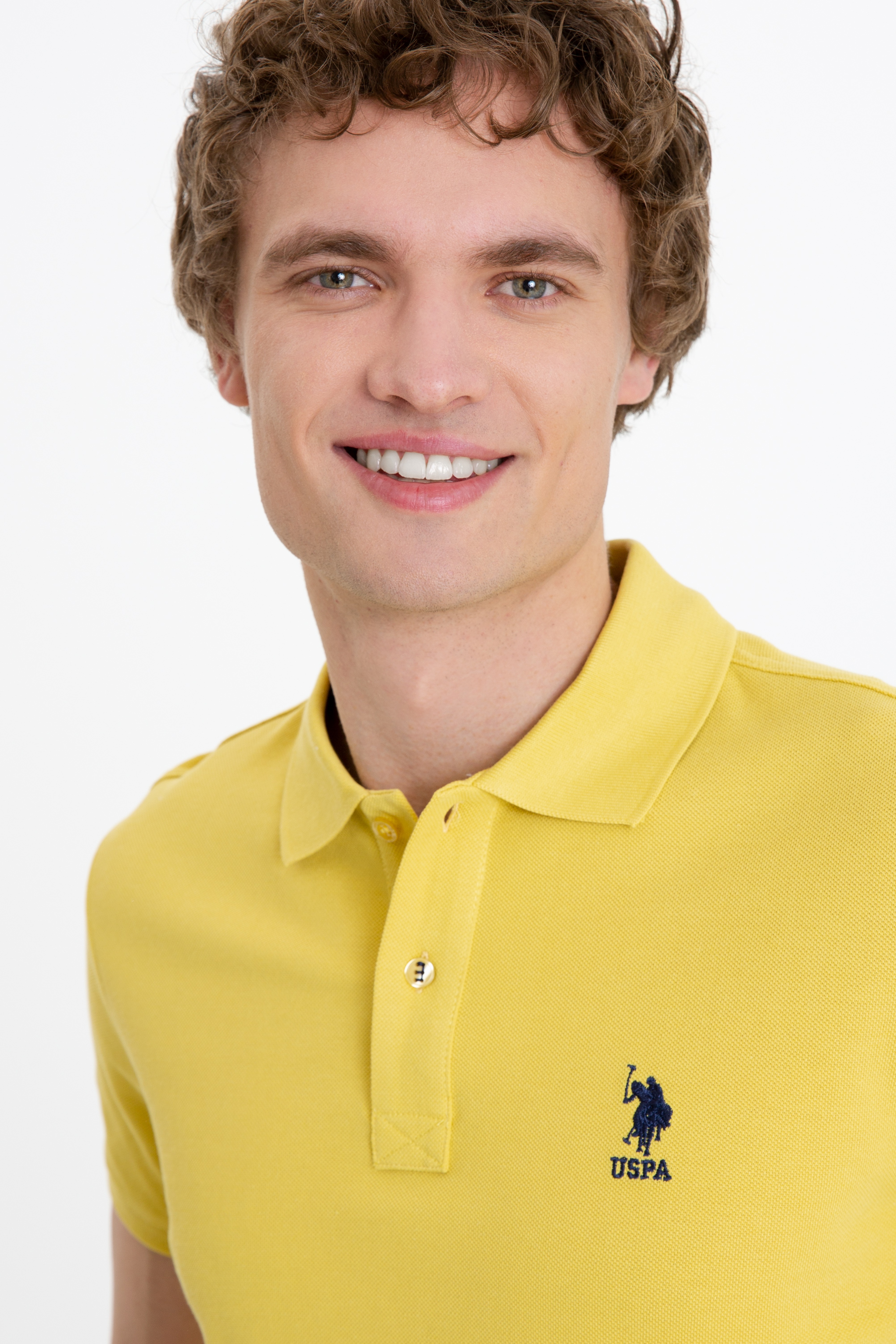 Erkek Safran Basic Polo Yaka Tişört