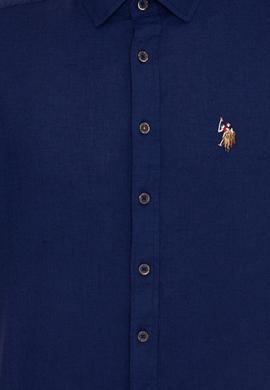 Erkek Lacivert Uzun Kollu Basic Gömlek - 50246466038