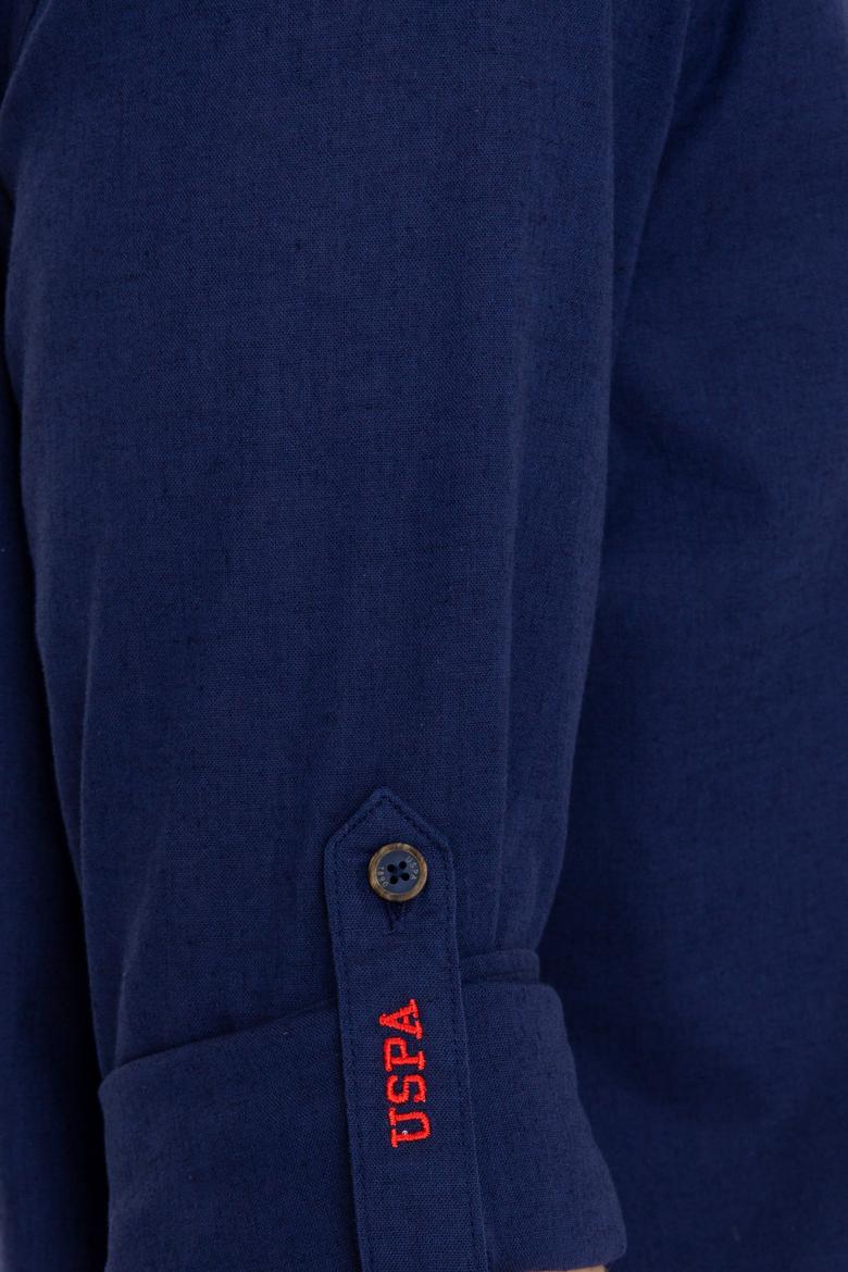 Erkek Lacivert Uzun Kollu Basic Gömlek - 50246466038