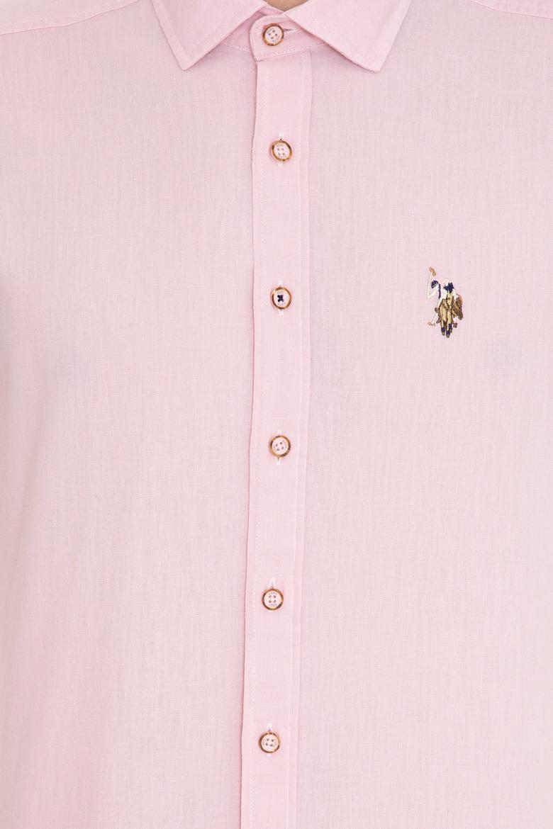 Erkek Pudra Uzun Kollu Basic Gömlek - 50246466056